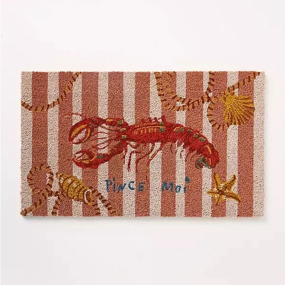 Nathalie Lete Striped Lobster Coir Doormat